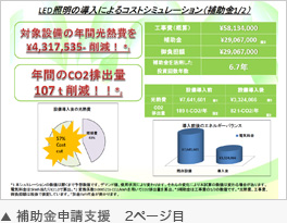 補助金申請支援　2ページ目